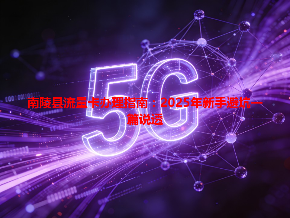 南陵县流量卡办理指南：2025年新手避坑一篇说透