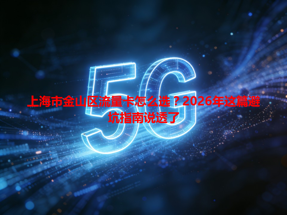 上海市金山区流量卡怎么选？2026年这篇避坑指南说透了