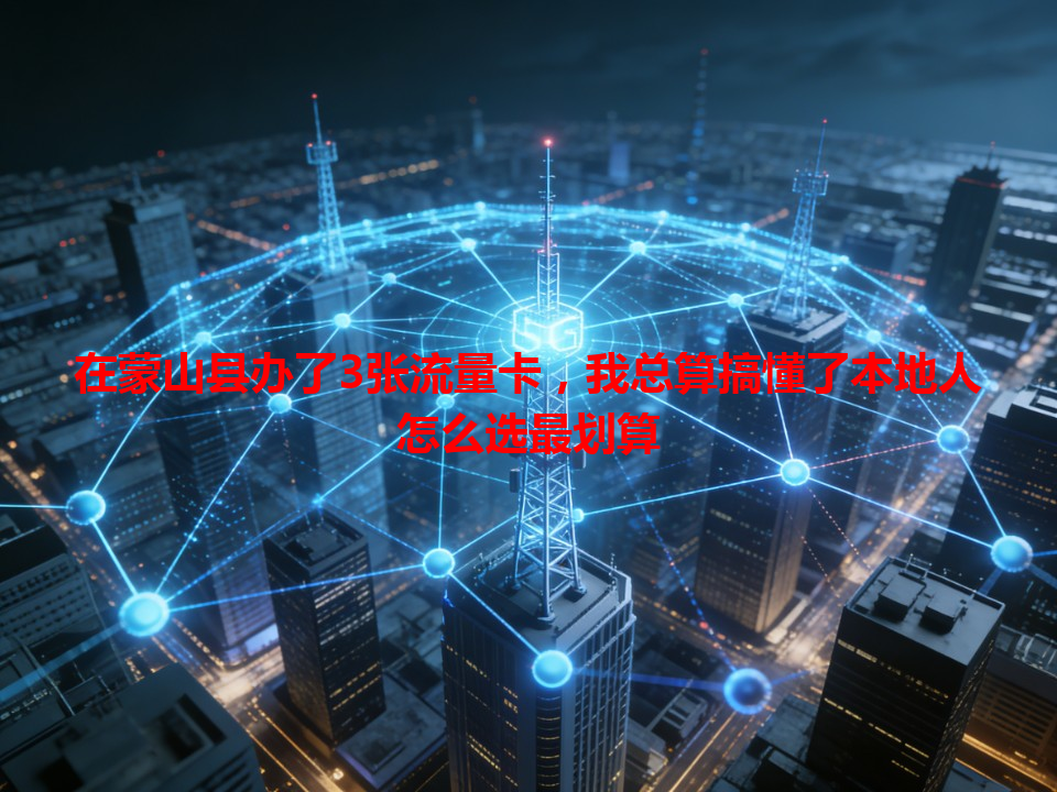 在蒙山县办了3张流量卡，我总算搞懂了本地人怎么选最划算