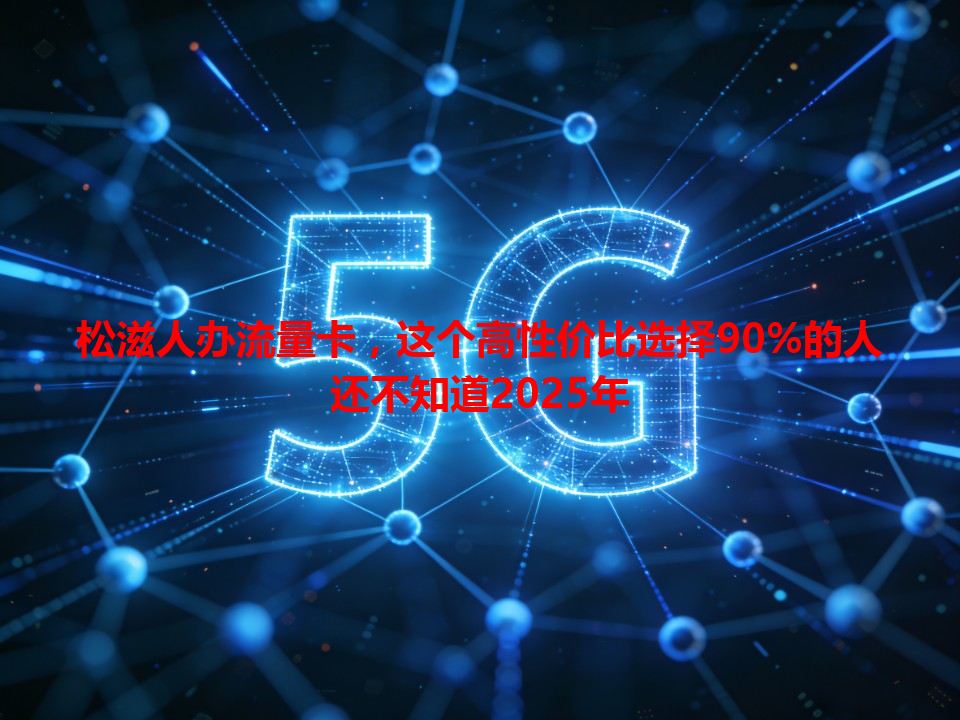 松滋人办流量卡，这个高性价比选择90%的人还不知道2025年