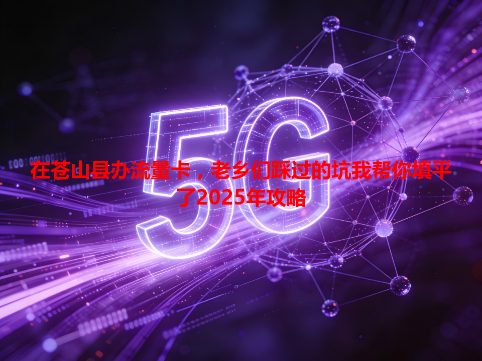 在苍山县办流量卡，老乡们踩过的坑我帮你填平了2025年攻略