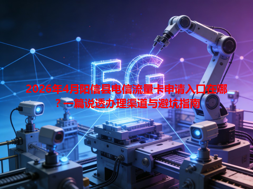 2026年4月阳信县电信流量卡申请入口在哪？一篇说透办理渠道与避坑指南