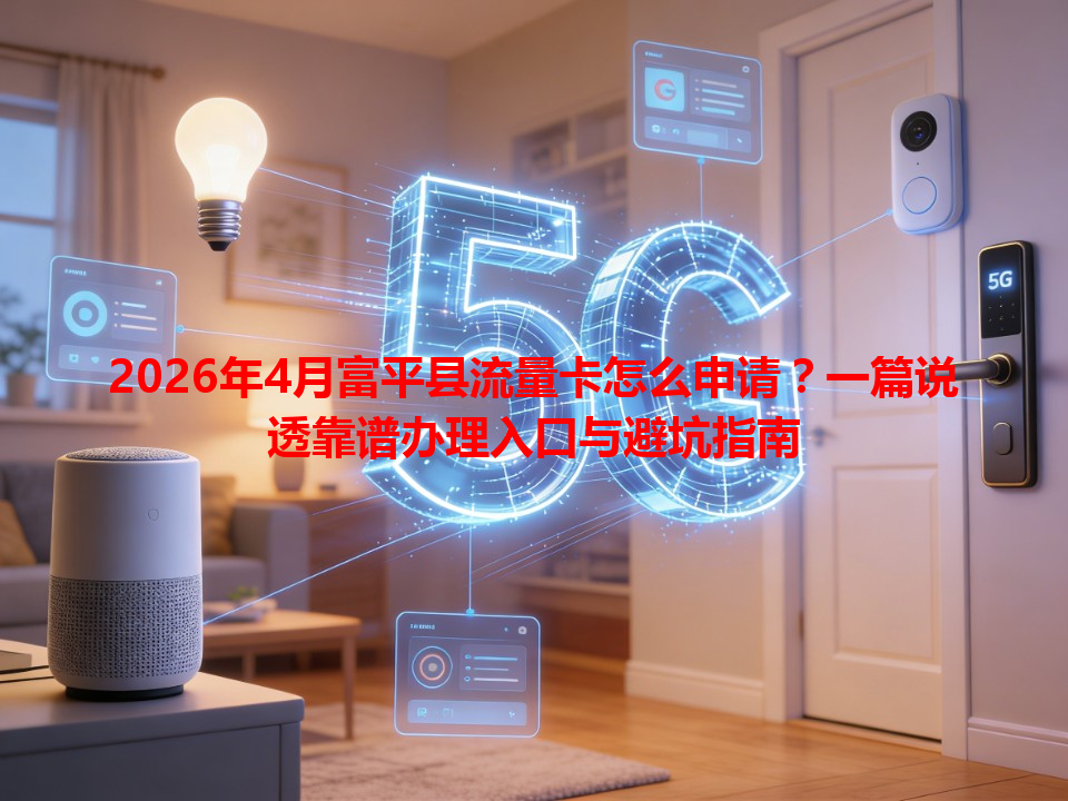 2026年4月富平县流量卡怎么申请？一篇说透靠谱办理入口与避坑指南