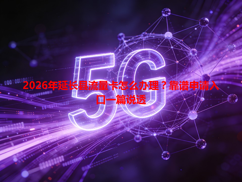 2026年延长县流量卡怎么办理？靠谱申请入口一篇说透