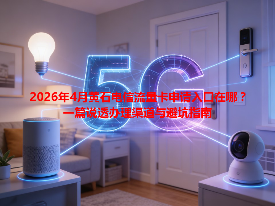 2026年4月黄石电信流量卡申请入口在哪？一篇说透办理渠道与避坑指南