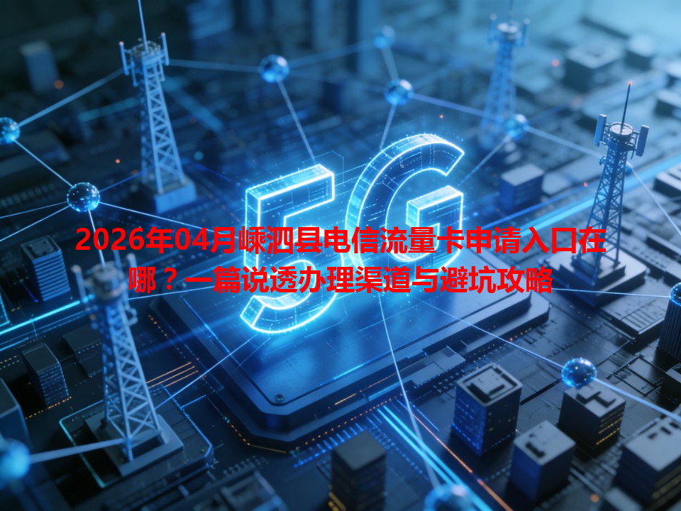 2026年04月嵊泗县电信流量卡申请入口在哪？一篇说透办理渠道与避坑攻略