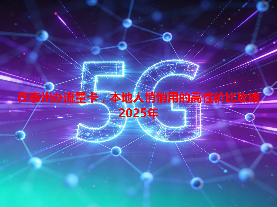 在泰州办流量卡，本地人悄悄用的高性价比攻略2025年