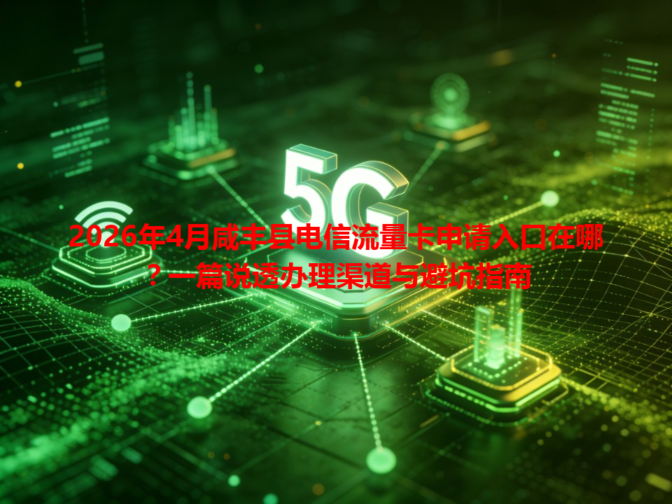 2026年4月咸丰县电信流量卡申请入口在哪？一篇说透办理渠道与避坑指南