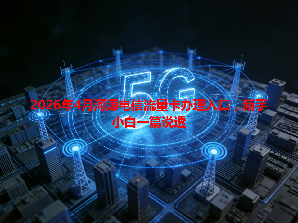 2026年4月河源电信流量卡办理入口，新手小白一篇说透