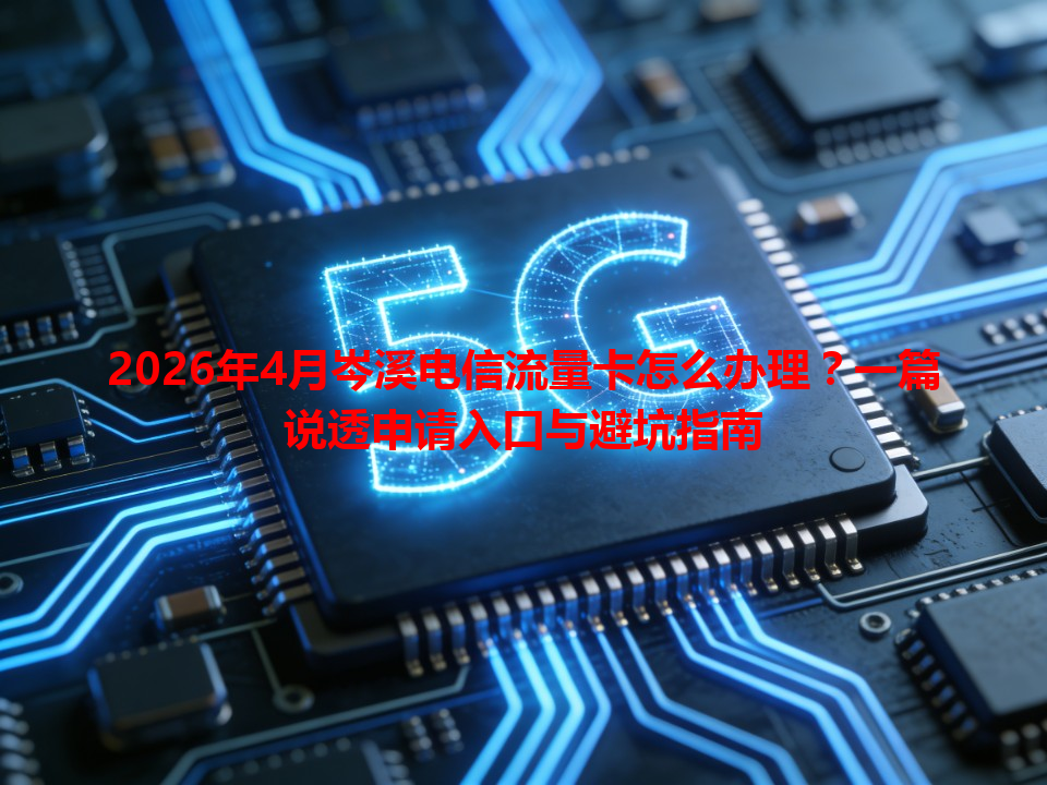 2026年4月岑溪电信流量卡怎么办理？一篇说透申请入口与避坑指南