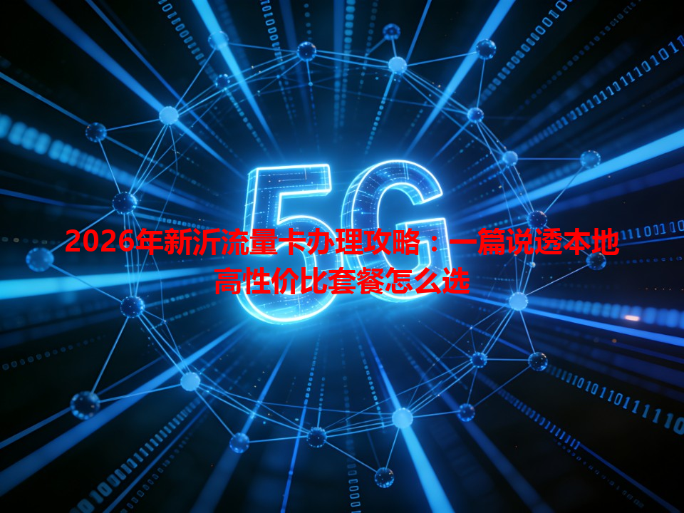2026年新沂流量卡办理攻略：一篇说透本地高性价比套餐怎么选
