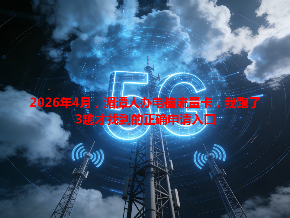 2026年4月，湄潭人办电信流量卡，我跑了3趟才找到的正确申请入口