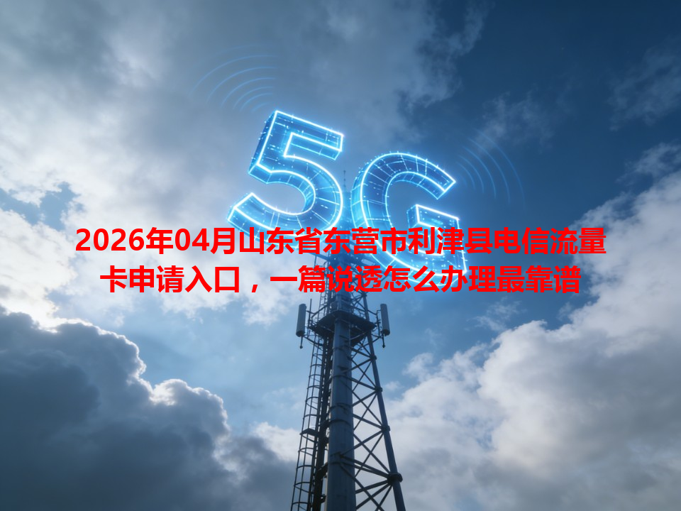 2026年04月山东省东营市利津县电信流量卡申请入口，一篇说透怎么办理最靠谱