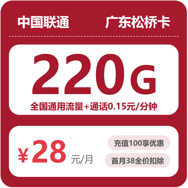 联通广东松桥卡