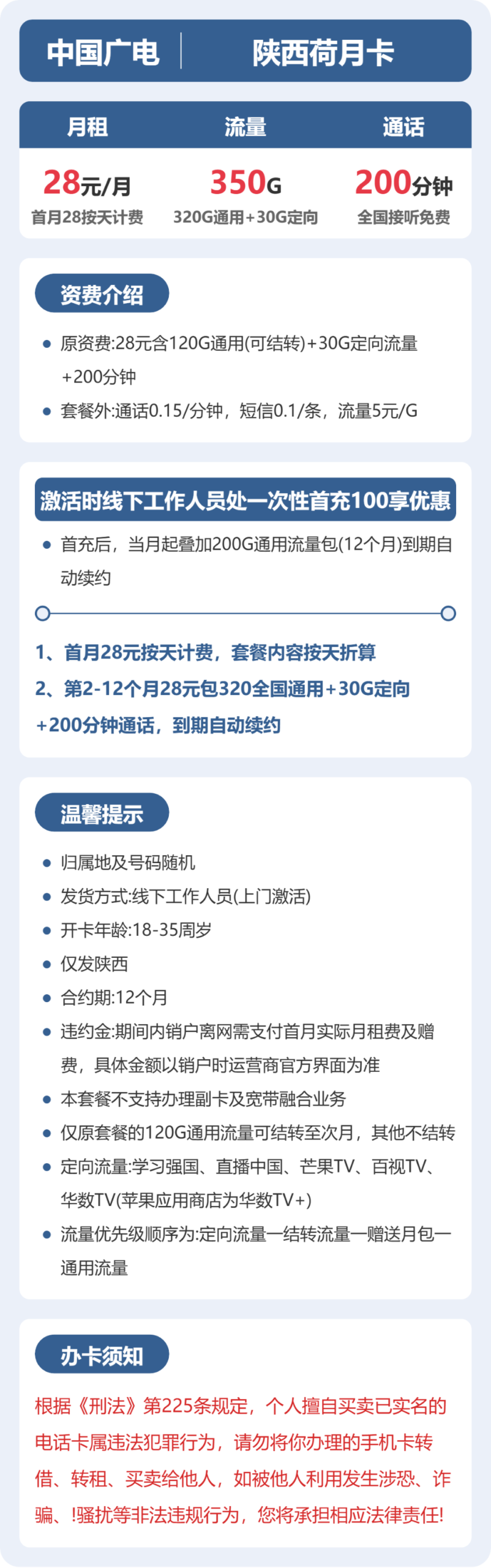 广电陕西荷月卡详情