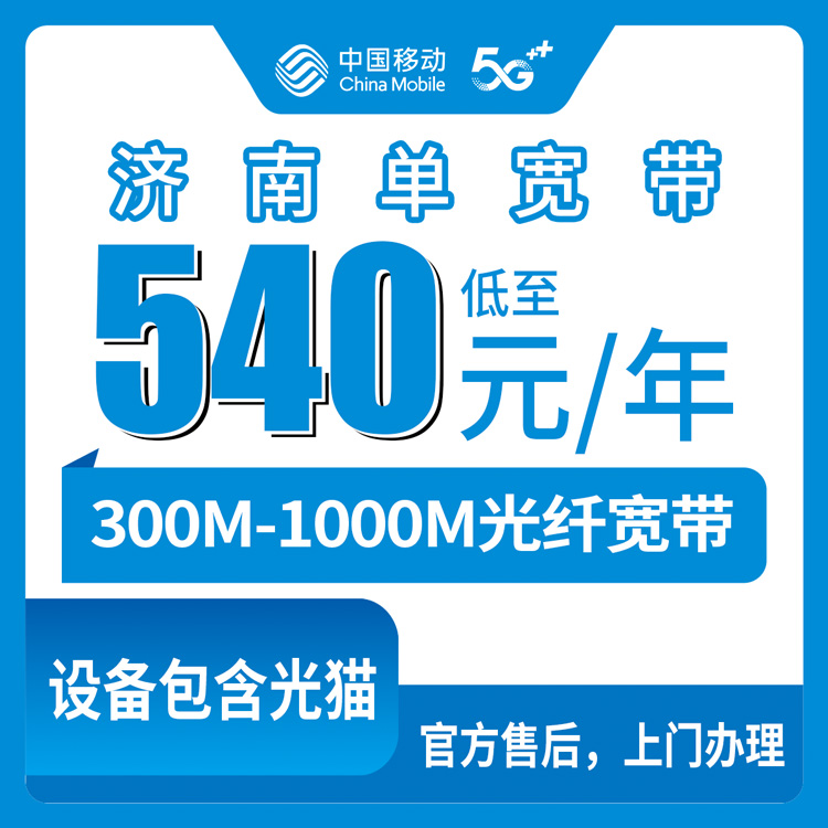 2026年8月28日济南市中区移动宽带540元包年办理指南，300M够用吗？