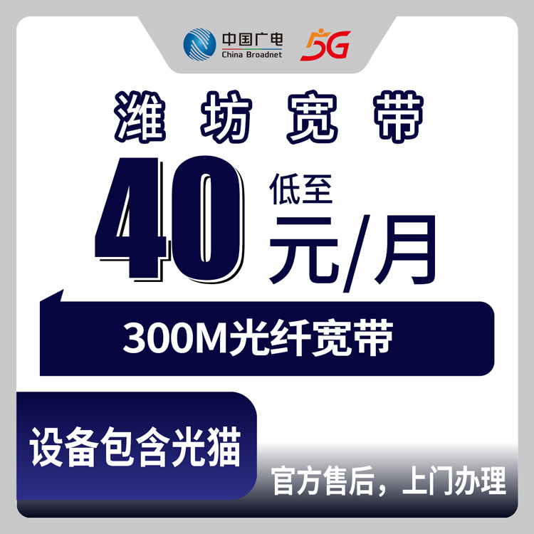 2026年9月潍坊坊子区广电宽带月包40元300M能办吗？装完用了俩月说点实在的