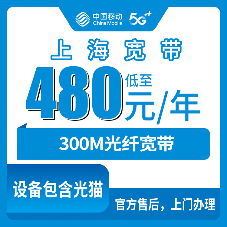 2026年10月8日上海市嘉定区移动宽带怎么选？300M年包480元，全区镇街覆盖实测