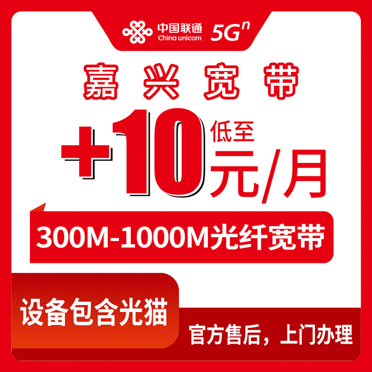 2026年10月10日浙江省嘉兴嘉善县联通老号码加装宽带怎么弄，300M到1000M资费我摸清楚了