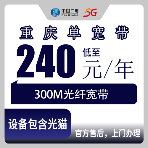 2026年10月21日重庆市大渡口区广电单宽带怎么办？300M包年240元，我跑了一趟的真实记录