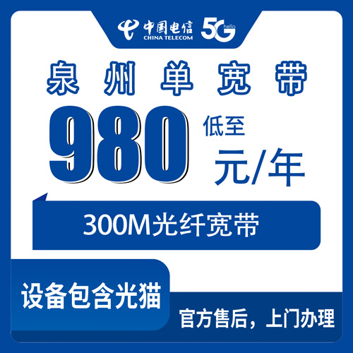 2026年10月28日福建省泉州德化县电信单宽带300M怎么装，乡镇街道覆盖和980包年资费说清楚