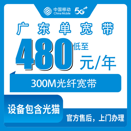 2026年10月广东省移动单宽带怎么报装？
