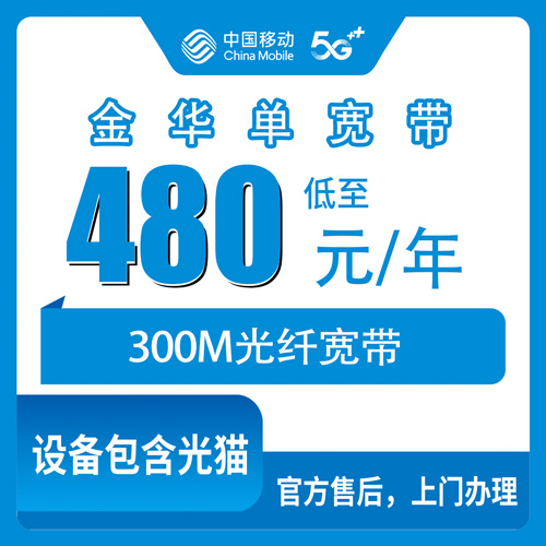 2026年10月金华婺城区移动宽带怎么选？480包年300M单宽带实测分享